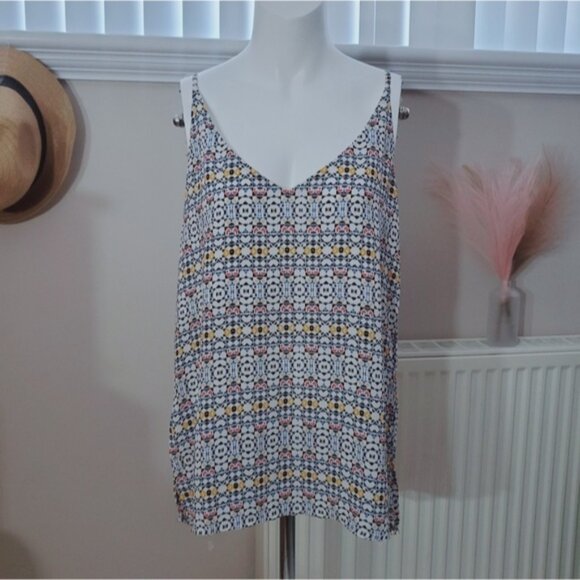 Beautiful Toned Resortwear Mozaic Print Cami Strappy Top - Picture 1 of 16